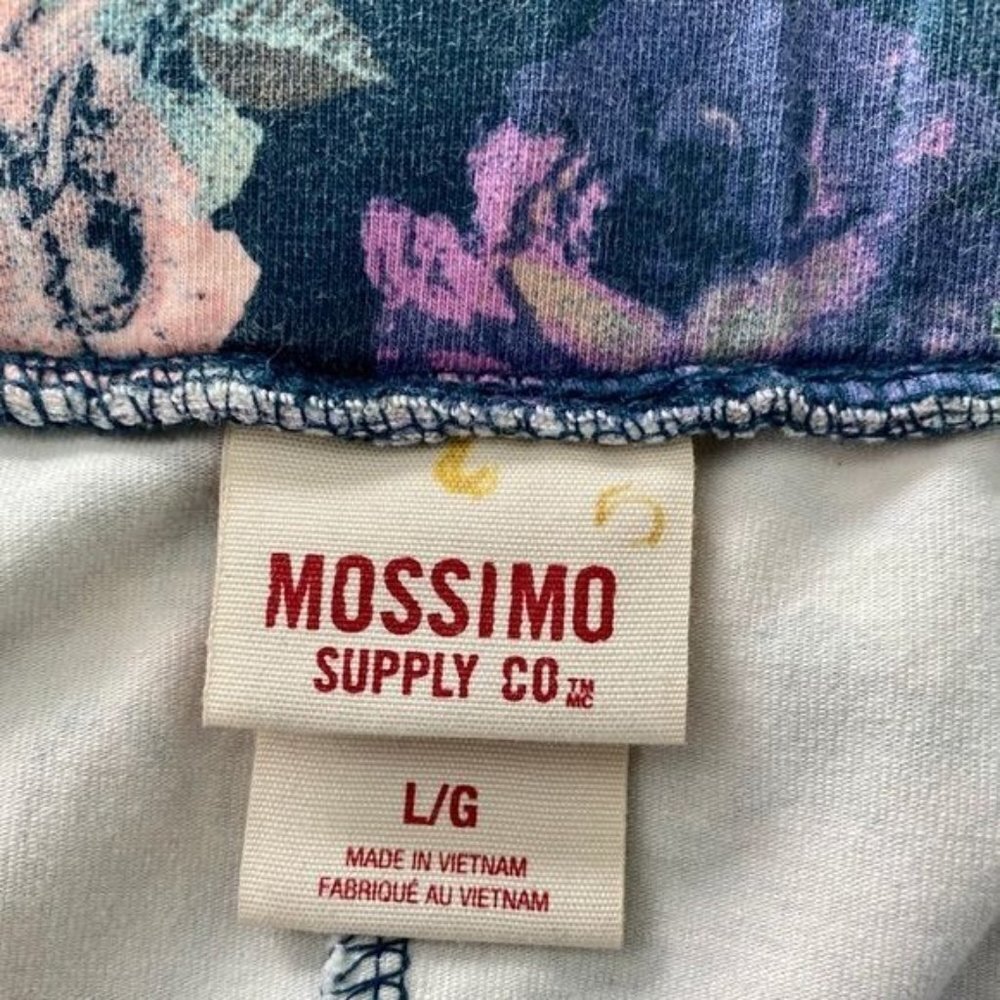 Mossimo Mini Skirt Blue with Floral Design Large - Picture 4 of 5